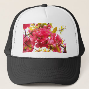 Flowering Quince Japan Pink Spring Flowers Shrub Trucker Hat