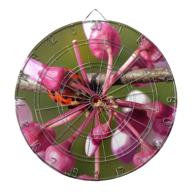 Flowering Redbud with Ladybug Dartboard (Front)