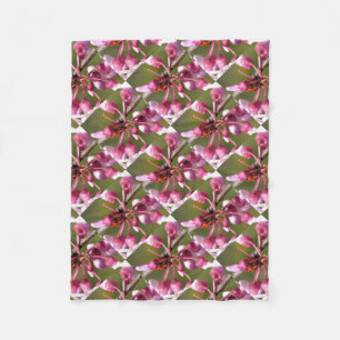 Flowering Redbud with Ladybug Fleece Blanket