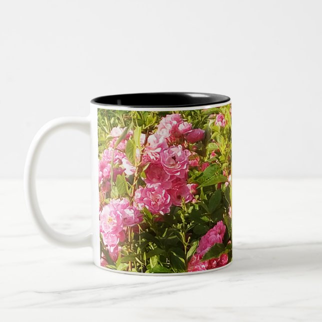 Flowering Rosarium Two-Tone Coffee Mug (Left)