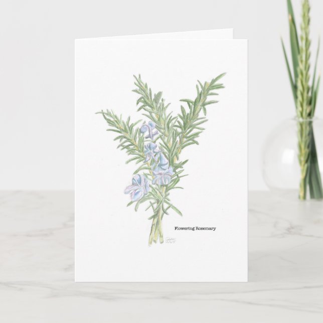 Flowering Rosemary Art Card (Front)