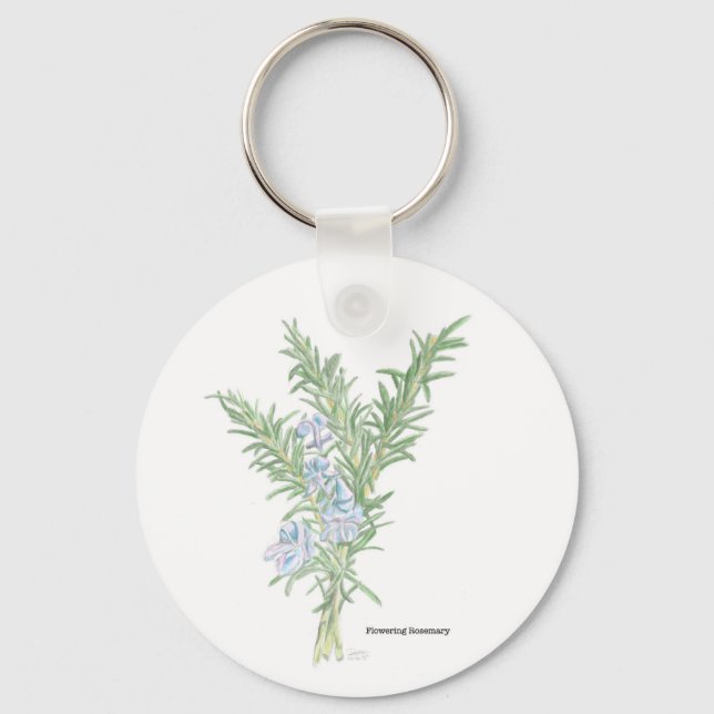 Flowering Rosemary Key Ring (Front)