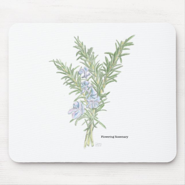 Flowering Rosemary Mouse Pad (Front)