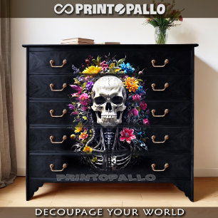 Flowering skull - Halloween blossom  Tissue Paper