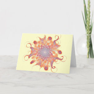 Flowering Sun Fractal Card