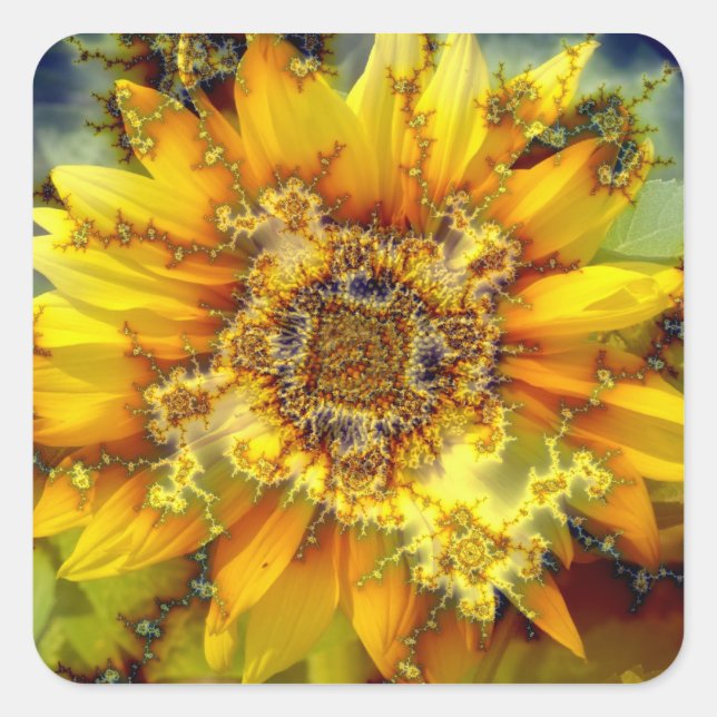 Flowering Sun Square Sticker (Front)