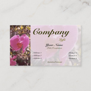 Flowering Sweet Pea-custom colour Business Card