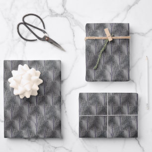 Flowering Tree Abstract Pattern  Wrapping Paper Sheet