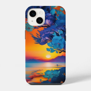Flowering Tree at the Lake at Sunrise iPhone 14 Case