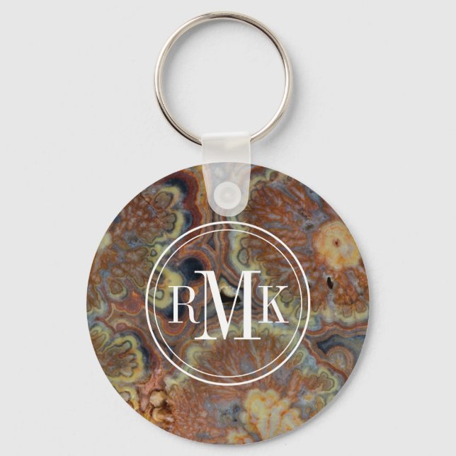Flowering Tube Onyx Key Ring (Front)