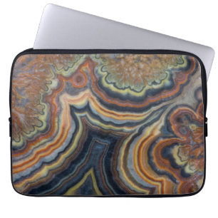 Flowering tube onyx laptop sleeve