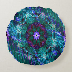 Flowering under the Sea.... Round Cushion