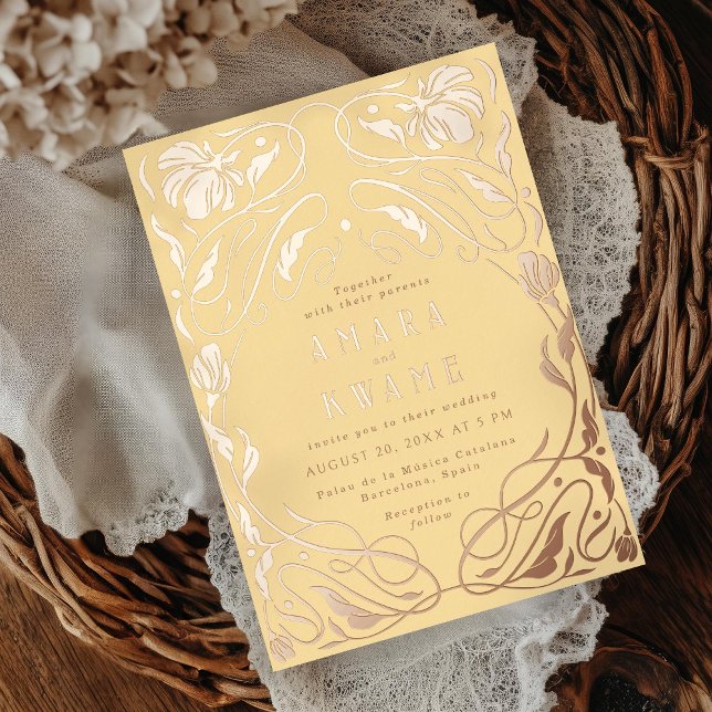 Flowering Vines Botanical Art Nouveau Gold (Creator Uploaded)