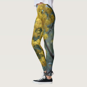 Flowering Yellow Australian Wattle Tree, Leggings