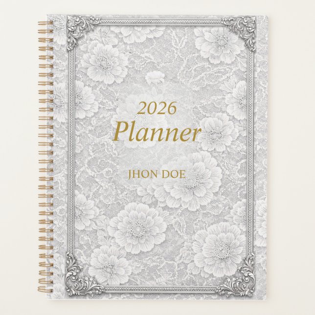 Flowerly Simple Planner With Frame  (Front)