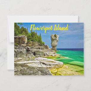 Flowerpot Island Canada stylised Postcard