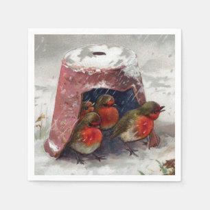 Flowerpot Shelter for English Robins Napkin