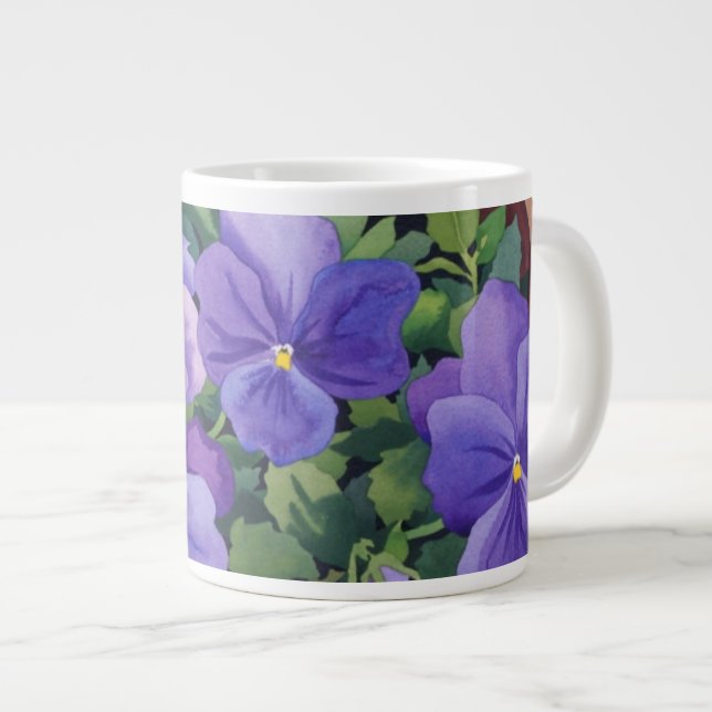 Flowerpots with Pansies 2007 Large Coffee Mug (Front Right)