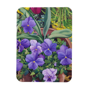 Flowerpots with Pansies 2007 Magnet
