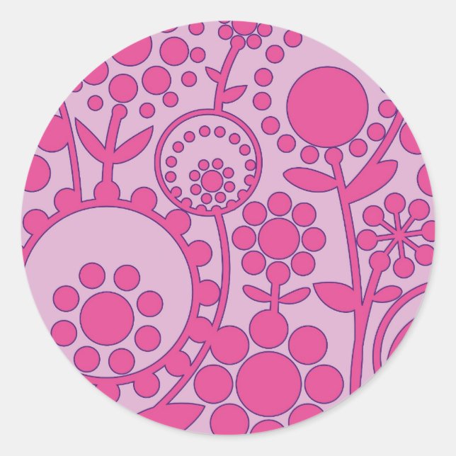 flowerpower 2 classic round sticker (Front)