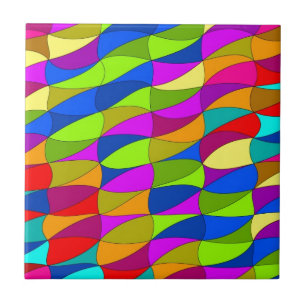 Flowerpower confused pattern ceramic tile