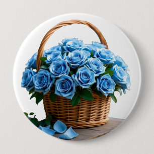 Flowers  10 cm round badge