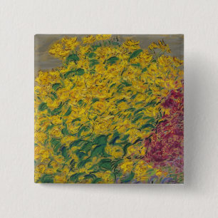 Flowers 15 Cm Square Badge