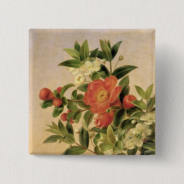 Flowers, 1835 15 cm square badge (Front)