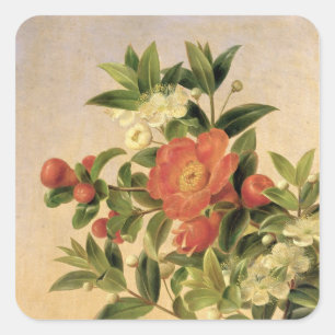 Flowers, 1835 square sticker