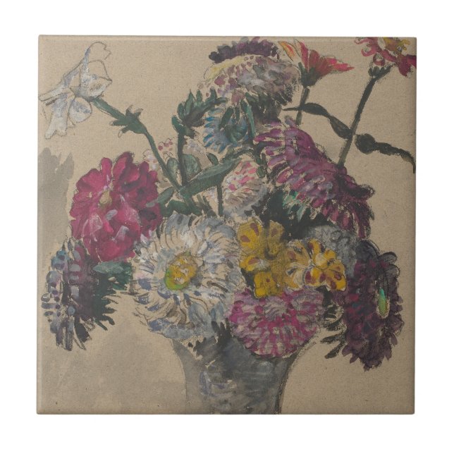 Flowers | 1843 ceramic tile (Front)
