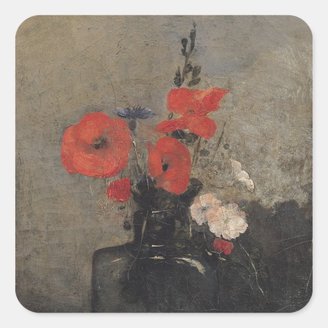 Flowers, 1857 square sticker (Front)