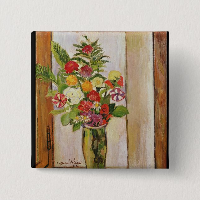 Flowers, 1929 15 cm square badge (Front)