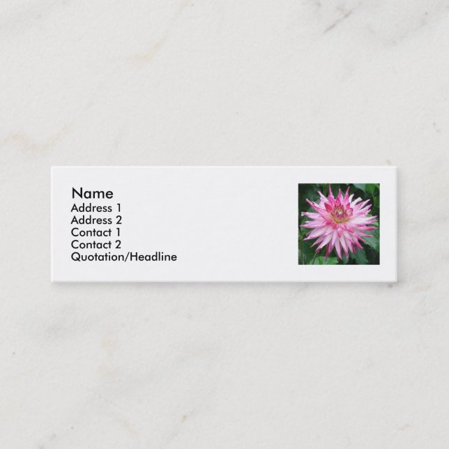 flowers 1 mini business card (Front)