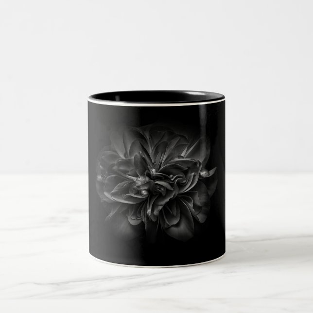 Flowers 67 BW Two-Tone Coffee Mug (Center)