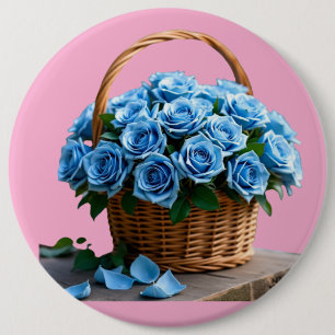 Flowers  6 cm round badge