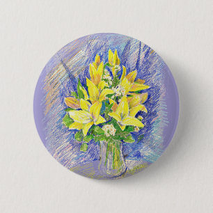 Flowers 6 Cm Round Badge