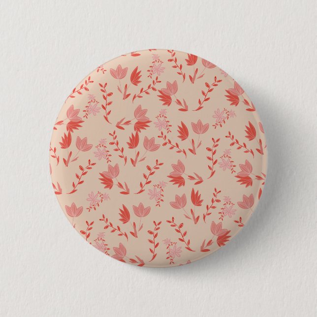 Flowers 6 Cm Round Badge (Front)