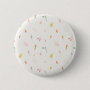 flowers 6 cm round badge