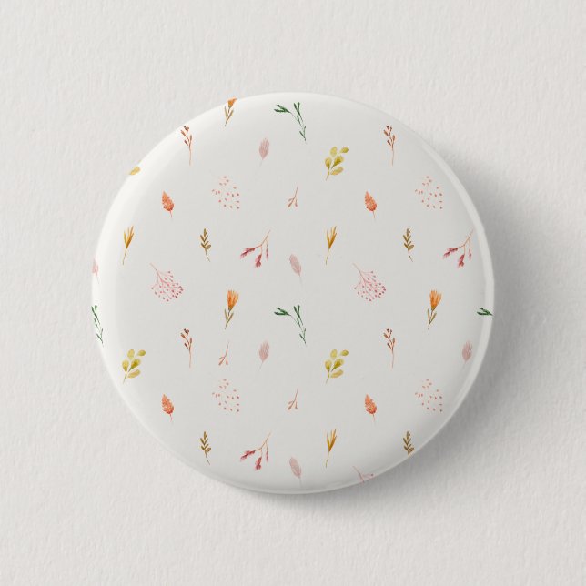 flowers 6 cm round badge (Front)