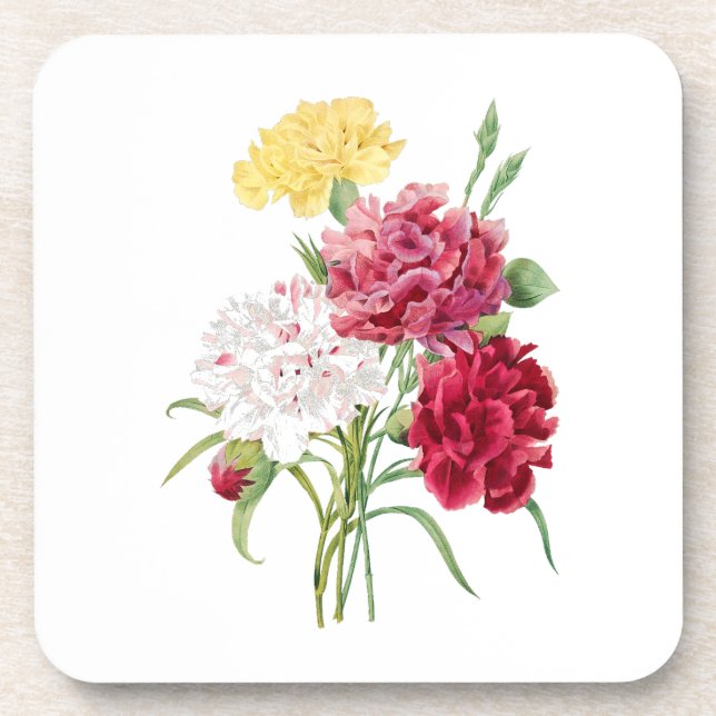Flowers: A008 Carnation - Coaster (Front)