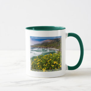 Flowers Above Sand Dollar Beach Mug
