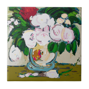 Flowers Abstract Ceramic Tile