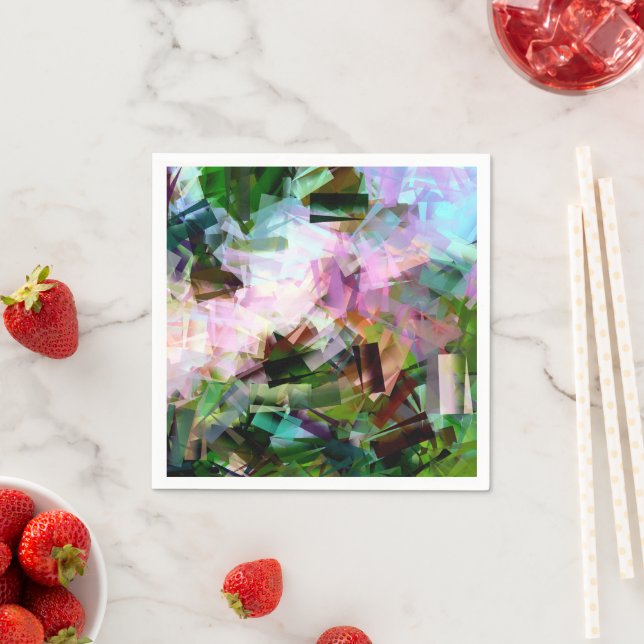 FLOWERS ABSTRACT NAPKIN (Insitu)