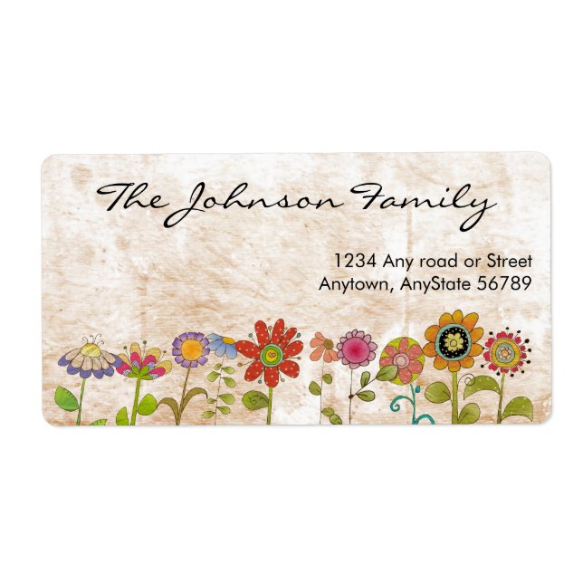 Flowers Address Label (Front)