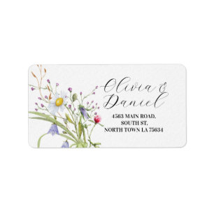 Flowers Address Labels Wildflowers Spring Wedding