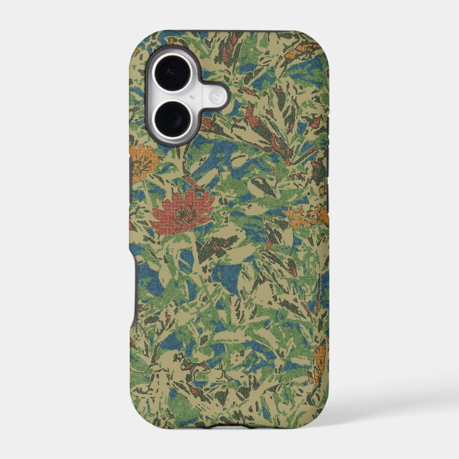 Flowers against leaf camouflage pattern (Back)