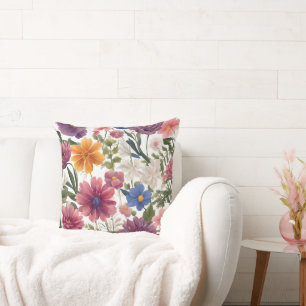 Flowers All Over Print Pillow