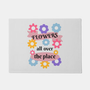Flowers all over the place doormat