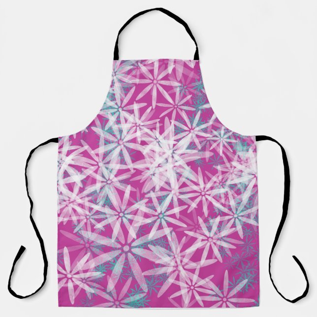 Flowers Allover Print Apron (Front)