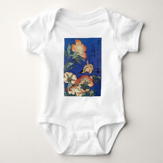 Flowers and a Bird Baby Bodysuit